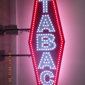 ENSEIGNE LUMINEUSE “TABAC” LED DOUBLE FACE EXTÉRIEURE 110X40CM