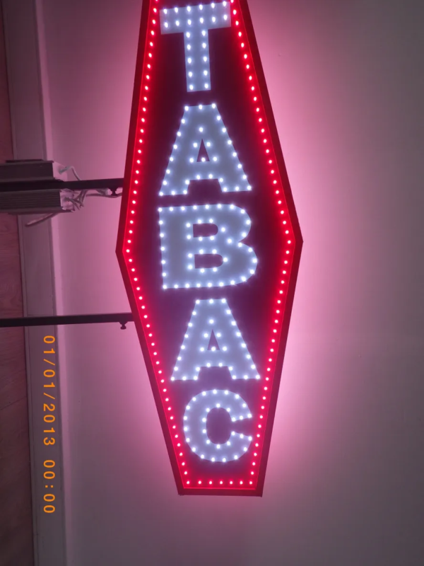 ENSEIGNE LUMINEUSE “TABAC” LED DOUBLE FACE EXTÉRIEURE 110X40CM – Image 4
