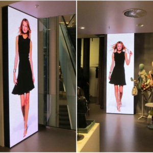 ÉCRAN INTERNE P3 LED, VISIBLE EN PLEIN SOLEIL POUR VITRINE ET INTÉRIEUR 100×100 cm