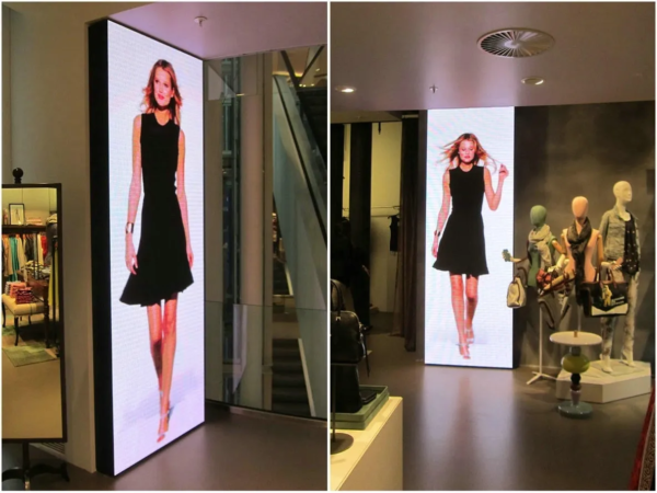 ÉCRAN INTERNE P3 LED, VISIBLE EN PLEIN SOLEIL POUR VITRINE ET INTÉRIEUR 100×100 cm