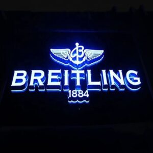 ENSEIGNE LUMINEUSE 3D "BREITLING" LETTRES BOITIERS LED 40CM TRANSFO 400W