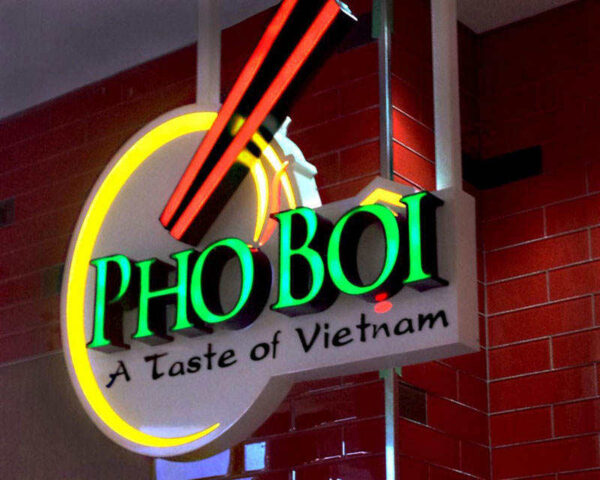 ENSEIGNE 3D LED “PHO BOI” LETTRES BOITIERS 40CM EXTERNE + ALIM 400W
