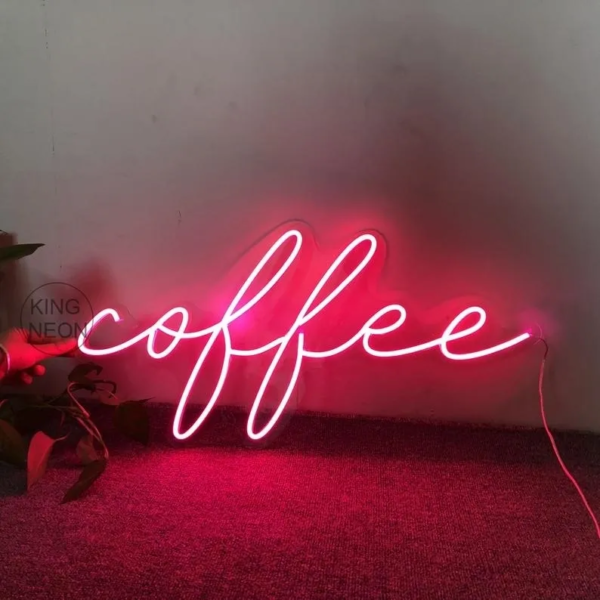 ENSEIGNE LUMINEUSE "COFFEE" NÉON FLEX PERSONNALISÉE, CHOIX DE TAILLE ET COULEUR, de 45 à 75 cm – Image 2