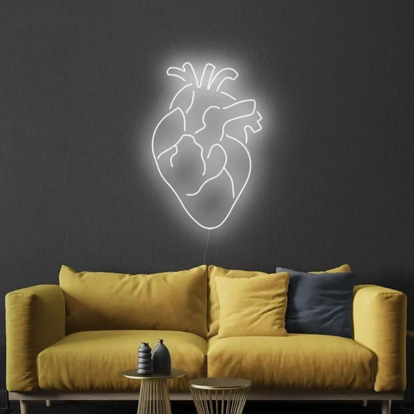 ENSEIGNE LUMINEUSE "COEUR" NÉON FLEX PERSONNALISÉE, CHOIX DE TAILLE ET COULEUR, 56 et 80 cm – Image 3
