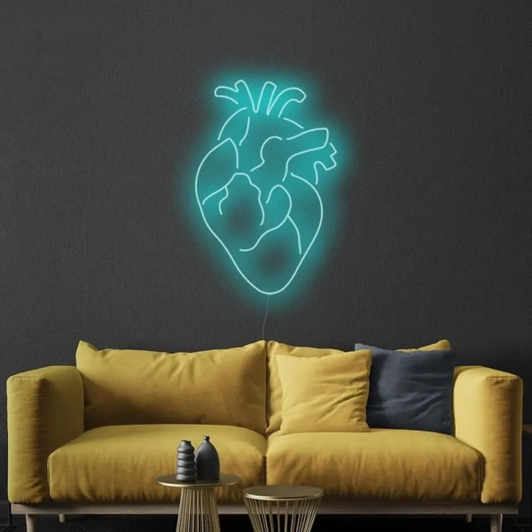 ENSEIGNE LUMINEUSE "COEUR" NÉON FLEX PERSONNALISÉE, CHOIX DE TAILLE ET COULEUR, 56 et 80 cm – Image 5