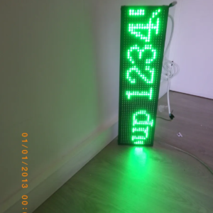 PANNEAU PUBLICITAIRE LED DOUBLE FACE 20X100 CM AVEC AFFICHAGE PERSONNALISÉ
