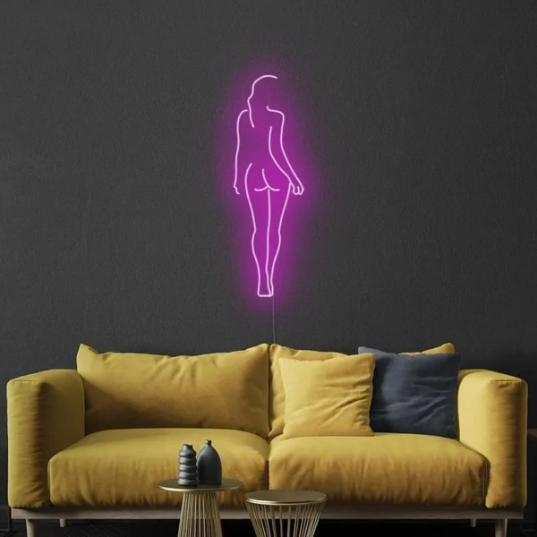 ENSEIGNE LUMINEUSE "SILHOUETTE DE FEMME" NÉON FLEX PERSONNALISÉE, CHOIX DE TAILLE ET COULEUR, 55 et 80 cm – Image 3