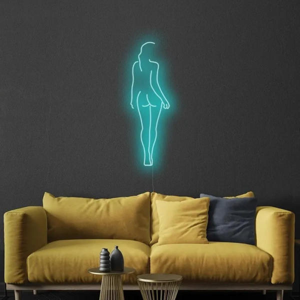 ENSEIGNE LUMINEUSE "SILHOUETTE DE FEMME" NÉON FLEX PERSONNALISÉE, CHOIX DE TAILLE ET COULEUR, 55 et 80 cm – Image 4