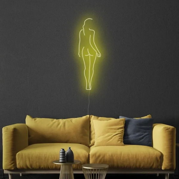 ENSEIGNE LUMINEUSE "SILHOUETTE DE FEMME" NÉON FLEX PERSONNALISÉE, CHOIX DE TAILLE ET COULEUR, 55 et 80 cm – Image 5