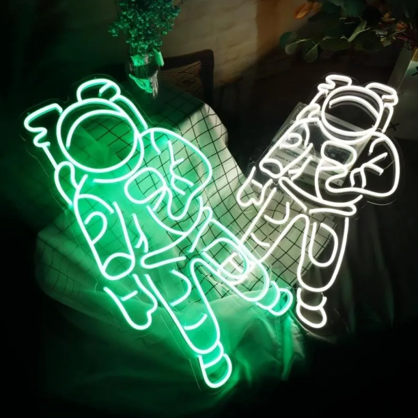 ENSEIGNE LUMINEUSE "ASTRONAUTE" NÉON FLEX PERSONNALISÉE, CHOIX DE TAILLE ET COULEUR, 75cm, 90 cm, 105 cm – Image 3