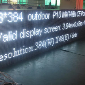 ÉCRAN D’AFFICHAGE LED DOUBLE FACE 36×200 CM AVEC MESSAGES DÉFILANTS