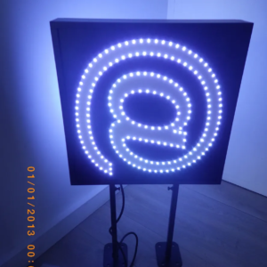 ENSEIGNE EXTÉRIEURE TAXIPHONE LED ANIMÉE DOUBLE FACE 50X50CM