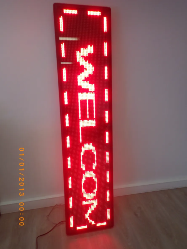 PANNEAU DYNAMIQUE LED DOUBLE FACE 36×200 CM AFFICHAGE PROGRAMMABLE – Image 2