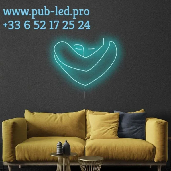 ENSEIGNE LUMINEUSE "L'AMOUR DE SOI" NÉON FLEX PERSONNALISÉE, CHOIX DE TAILLE ET COULEUR, de 56 cm et 78 cm – Image 3