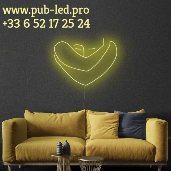 ENSEIGNE LUMINEUSE "L'AMOUR DE SOI" NÉON FLEX PERSONNALISÉE, CHOIX DE TAILLE ET COULEUR, de 56 cm et 78 cm – Image 2
