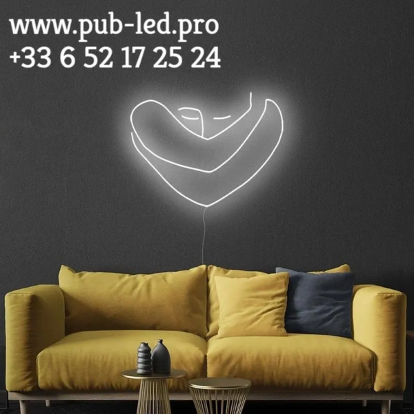 ENSEIGNE LUMINEUSE "L'AMOUR DE SOI" NÉON FLEX PERSONNALISÉE, CHOIX DE TAILLE ET COULEUR, de 56 cm et 78 cm – Image 5