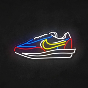 ENSEIGNE LUMINEUSE "SNEAKERS", NÉON FLEX PERSONNALISÉE, CHOIX DE TAILLE ET COULEUR, 30x15 cm