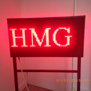ENSEIGNE LUMINEUSE LED ”STOP TROTTOIR” DOUBLE FACES EXTERNE PROGRAMMABLE DEFILANT PRÊT À INSTALLER 70x35cm