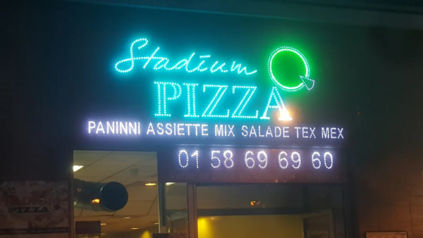 ENSEIGNE LED UNE FACE PIZZA 200X50CM À MONTER SOI-MÊME