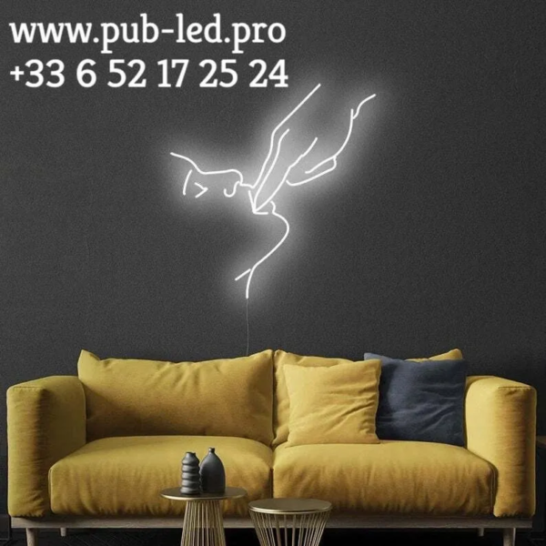 ENSEIGNE LUMINEUSE "LICK" NÉON FLEX PERSONNALISÉE, CHOIX DE TAILLE ET COULEUR, de 55 cm et 78 cm – Image 5