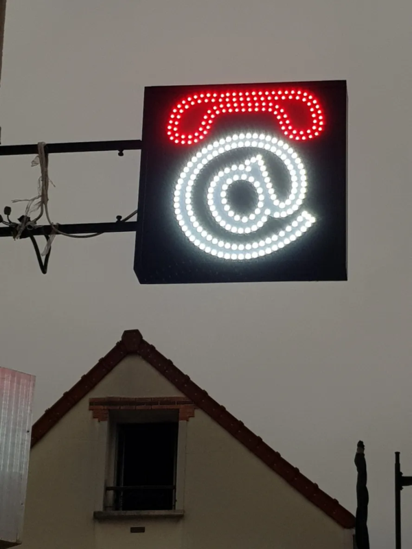 ENSEIGNE TAXIPHONE + TEL LED DOUBLE FACE – Image 3