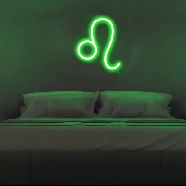 ENSEIGNE LUMINEUSE "SIGNE DE ZODIAQUE LION" NÉON FLEX PERSONNALISÉE, CHOIX DE TAILLE ET COULEUR, 50-225 cm – Image 3