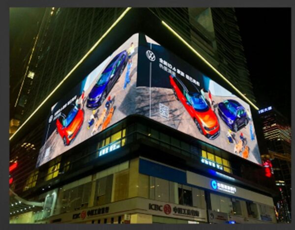 Écran Publicitaire LED 3D Extérieur P8 Haute Visibilité 100x100 cm