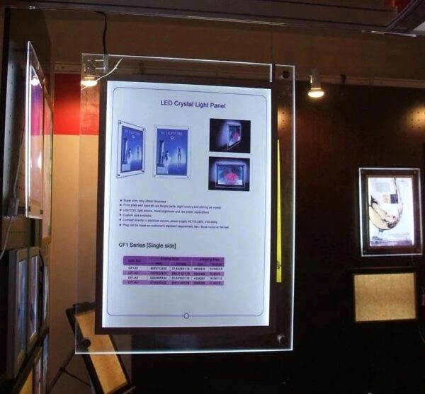 ENSEIGNE MAGASIN LUMINEUSE "PORTE AFFICHE VITRINE LED, TAILLE A1, 66.4x91.1 cm – Image 2