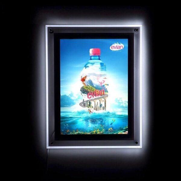 ENSEIGNE MAGASIN LUMINEUSE "PORTE AFFICHE VITRINE LED, TAILLE A4, 28x36.7 cm – Image 3