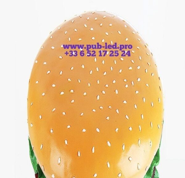 DÉCORATION INTÉRIEURE TABOURET HAMBURGER EN RÉSINE – Image 3