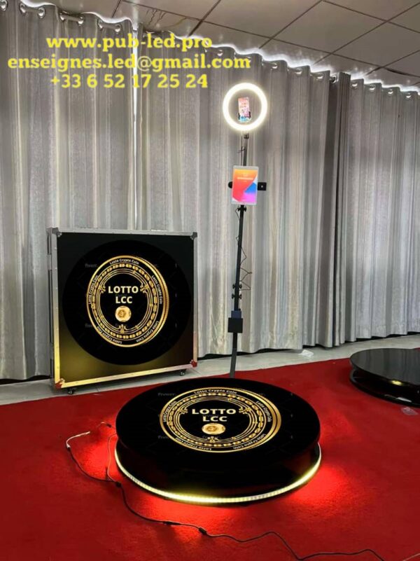 Photobooth 360 degrés 60CM, plate-forme rotative automatique pour caméra Selfie – Image 2