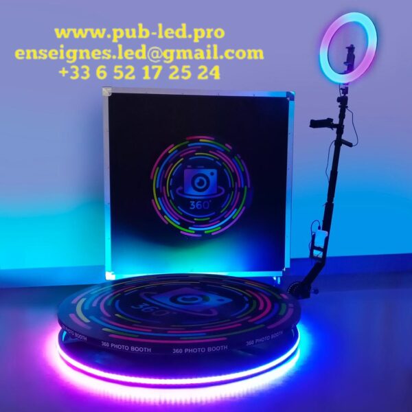 PhotoBooth 360 degrés 80CM, machine rotative automatique pour caméra – Image 4