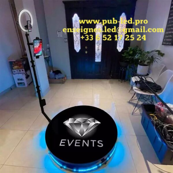 Photobooth 360 degrés 60CM, plate-forme rotative automatique pour caméra Selfie – Image 5