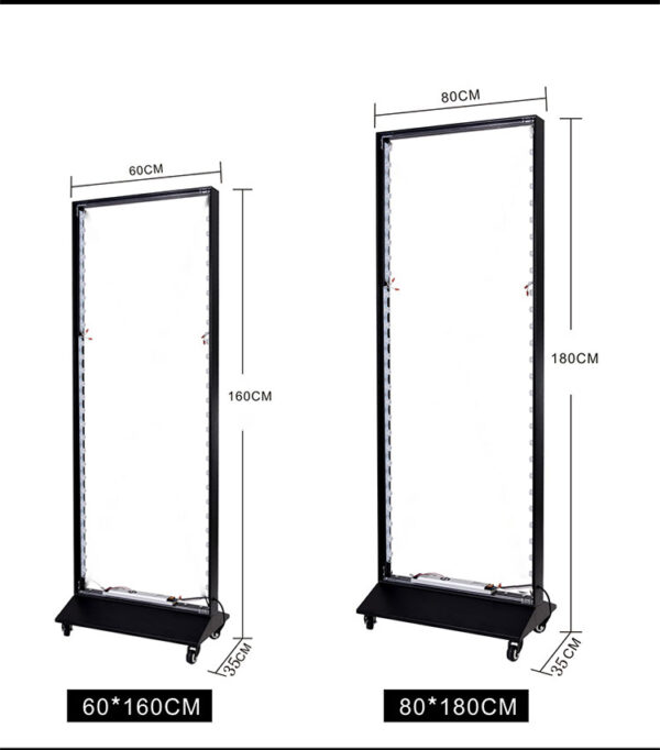 ENSEIGNE STOP TROTTOIR LUMINEUSE LED ”LIGHT BOX” DOUBLE FACES EXTERNE PRÊT À INSTALLER 80x150CM – Image 3