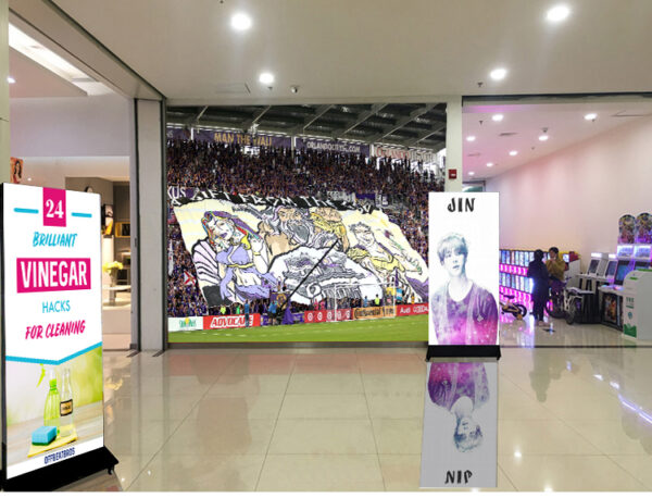 ENSEIGNE STOP TROTTOIR LUMINEUSE LED ”LIGHT BOX” DOUBLE FACES EXTERNE PRÊT À INSTALLER 100x200CM – Image 3