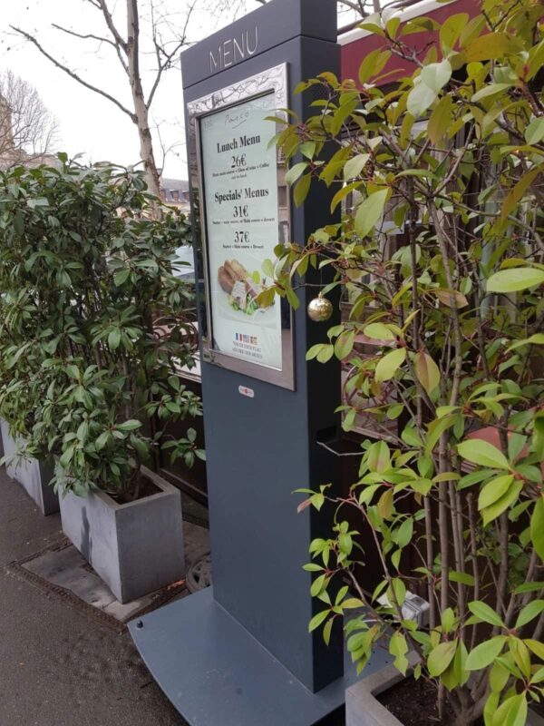 ENSEIGNE STOP TROTTOIR LUMINEUSE LED ”RESTAURANT MENU” 1 côté EXTERNE PROGRAMMABLE DEFILANT PRÊT À INSTALLER TAILLE A2 – Image 3