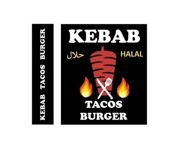 ENSEIGNE LUMINEUSE LED “KEBAB TACOS BURGER” DOUBLE FACES AVEC ANIMATION