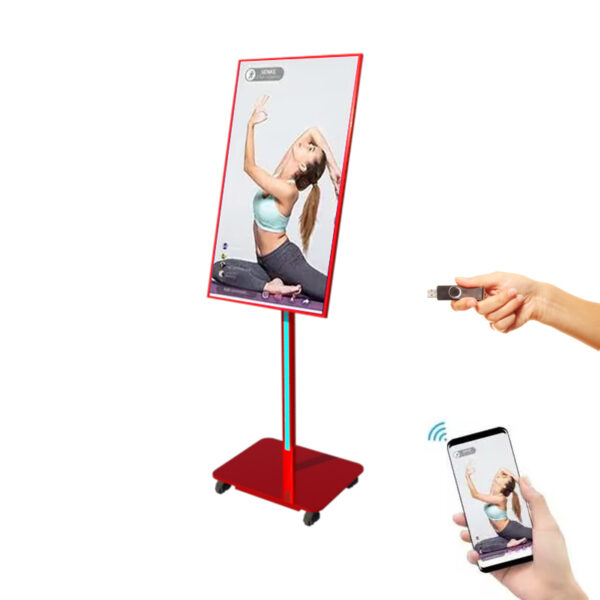 Écran tactile 21.5 pouces sur roulettes – TV Android portable