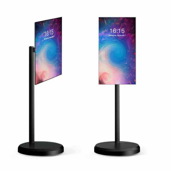 MONITEUR ANDROID TACTILE SUR ROULETTES 27 POUCES - TV PORTABLE